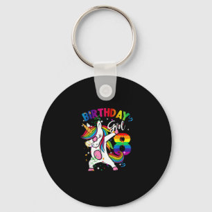 8 Years Old Kid 8th Birthday Gift Dabbing Unicorn Keychain