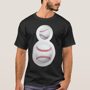8 Years Old Kids Anniversary Cool Baseball Party B T-Shirt