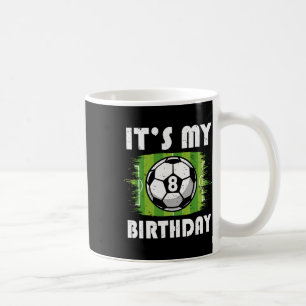 8 Years Old Kids Soccer Player 8th Birthday Boy Coffee Mug