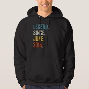 8 Years Old Legend Since June 2014 8th Birthday Hoodie