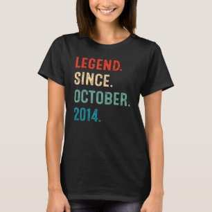 8 Years Old  Legend Since October 2014 8th Birthda T-Shirt