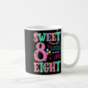 8 Years Old Sweet Sy And Eight Birthday Girl Donut Coffee Mug