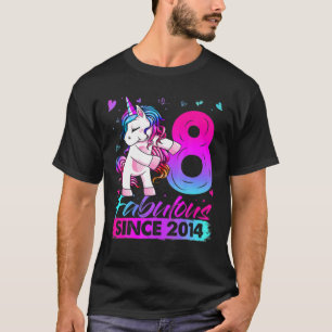 8 Years Old Unicorn Flossing 8Th Birthday Girl Uni T-Shirt