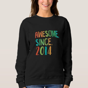 8 Yrs Old Girl Heart Floral Decor  Awesome Since 2 Sweatshirt
