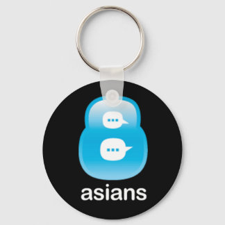 8Asians Black Keychain