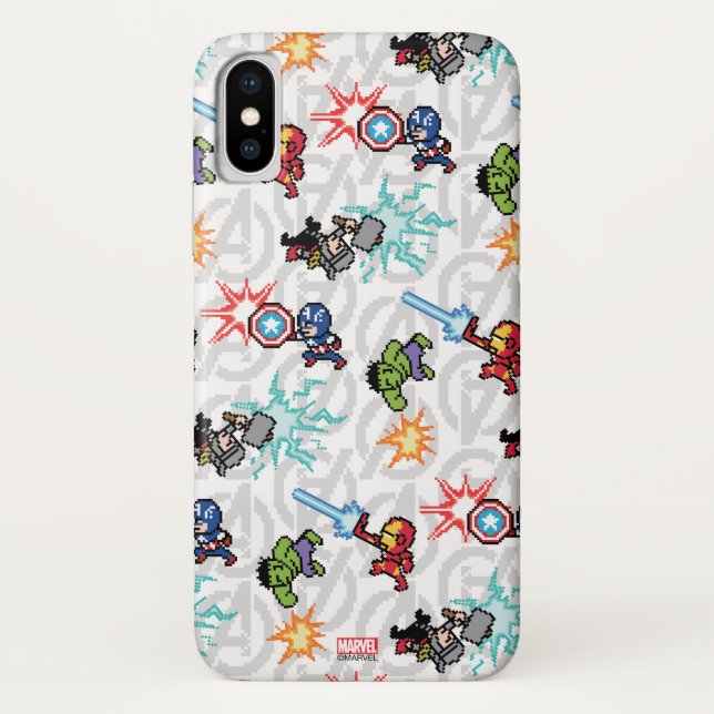 8Bit Avengers Attack Case-Mate iPhone Case (Back)