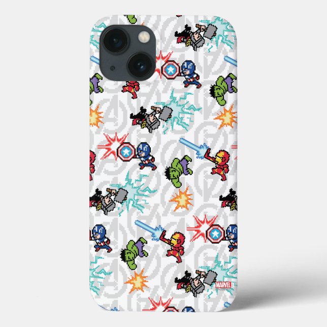 8Bit Avengers Attack Case-Mate iPhone Case (Back)