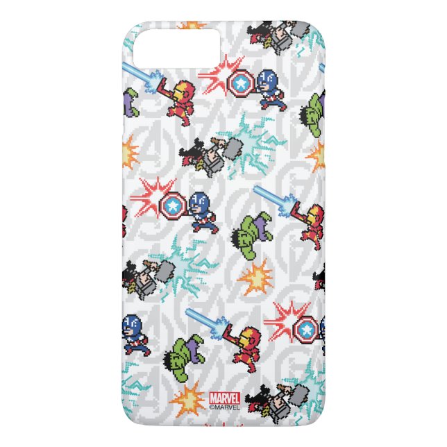 8Bit Avengers Attack Case-Mate iPhone Case (Back)