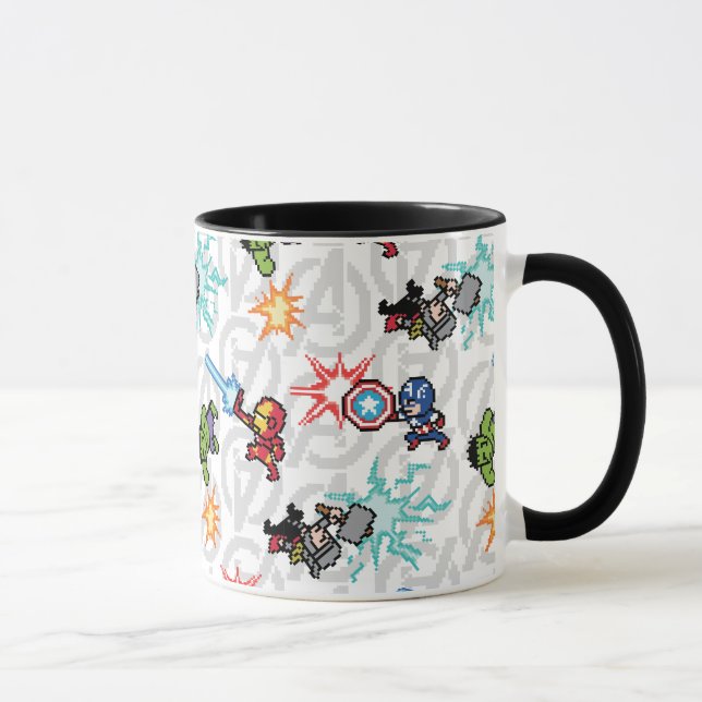 8Bit Avengers Attack Mug (Right)