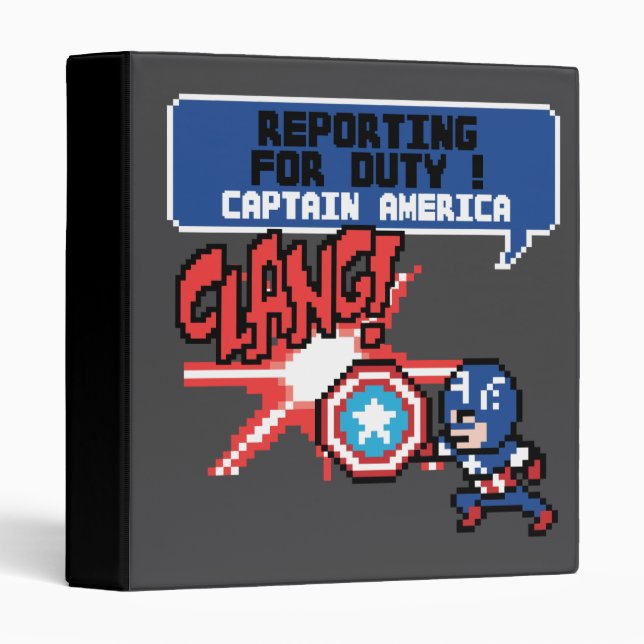8Bit Captain America Attack - Reporting For Duty! Binder (Front/Spine)