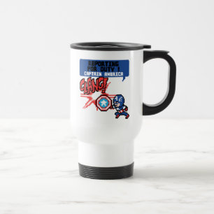 8Bit Captain America Attack - Reporting For Duty! Travel Mug