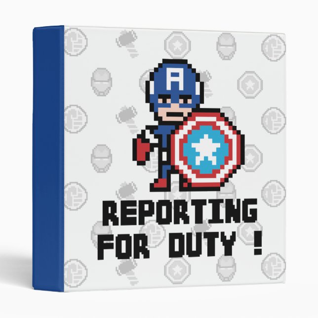 8Bit Captain America - Reporting For Duty! Binder (Front/Spine)