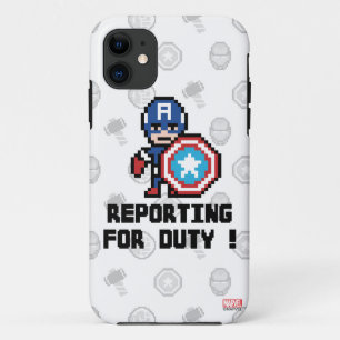 8Bit Captain America - Reporting For Duty! iPhone 11 Case
