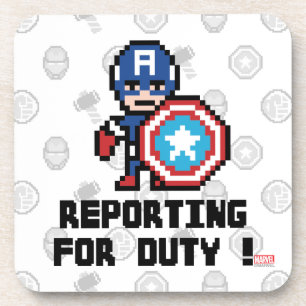 8Bit Captain America - Reporting For Duty! Coaster