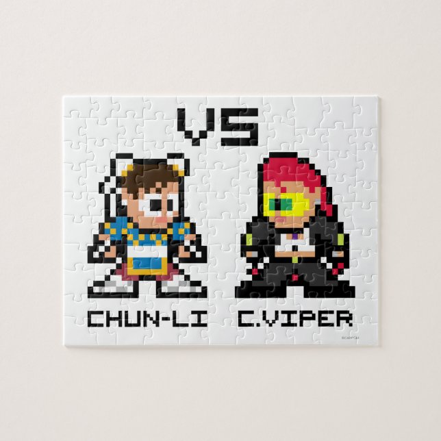 8bit Chun-Li VS C.Viper Jigsaw Puzzle (Horizontal)