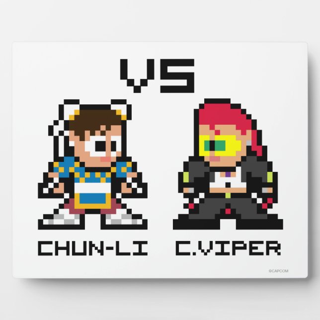 8bit Chun-Li VS C.Viper Plaque (Front)