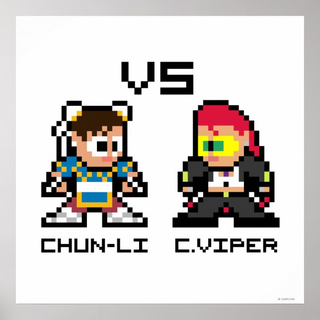 8bit Chun-Li VS C.Viper Poster (Front)