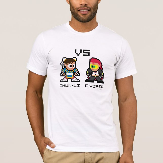8bit Chun-Li VS C.Viper T-Shirt (Front)
