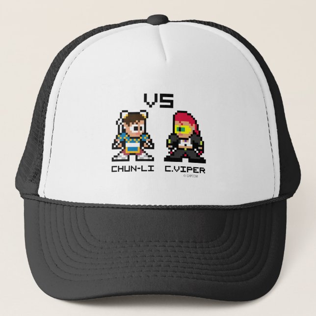 8bit Chun-Li VS C.Viper Trucker Hat (Front)