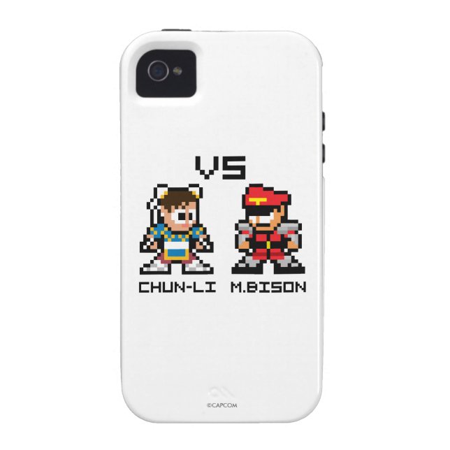 8bit Chun-Li VS M.Bison Case-Mate iPhone Case (Back)