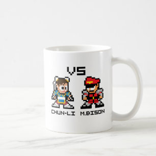 8bit Chun-Li VS M.Bison Coffee Mug