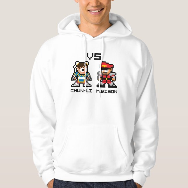 8bit Chun-Li VS M.Bison Hoodie (Front)