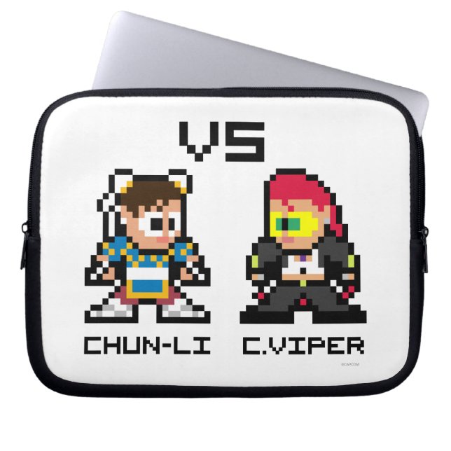 8bit ChunLi VS C.Viper Laptop Sleeve (Front)
