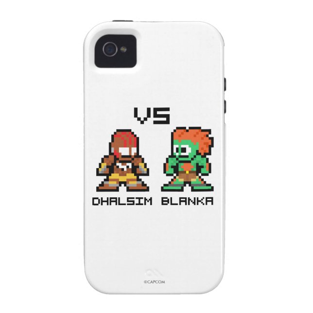 8bit Dhalsim VS Blanka Case-Mate iPhone Case (Back)