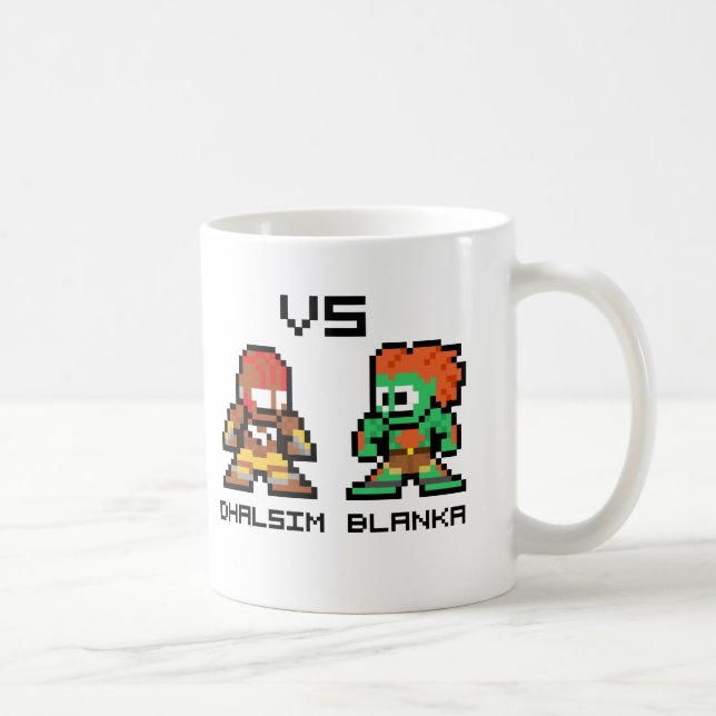 8bit Dhalsim VS Blanka Coffee Mug (Right)