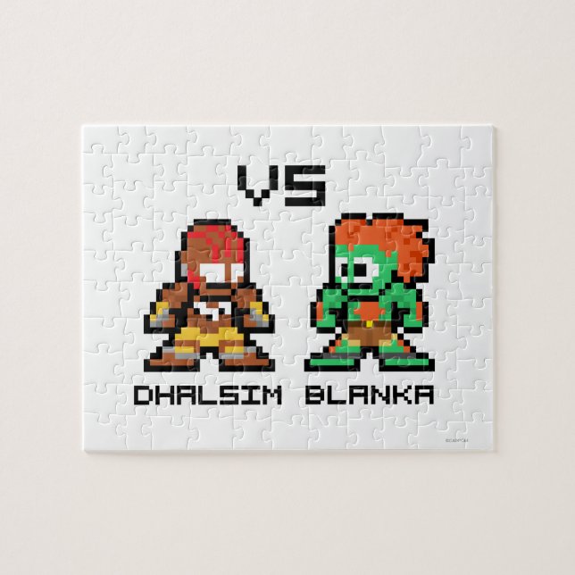 8bit Dhalsim VS Blanka Jigsaw Puzzle (Horizontal)
