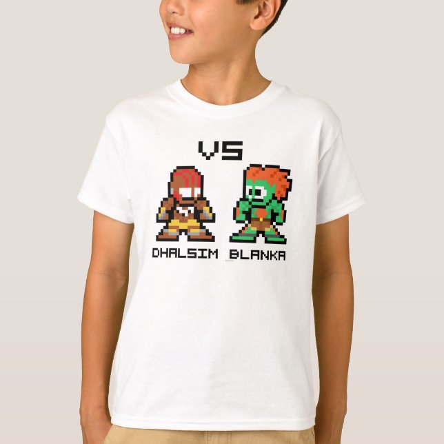 8bit Dhalsim VS Blanka T-Shirt (Front)