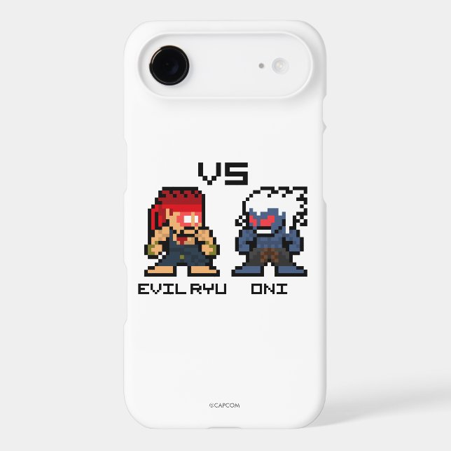 8bit Evil Ryu VS Oni Case-Mate iPhone Case (Back)
