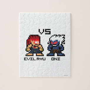 8bit Evil Ryu VS Oni Jigsaw Puzzle