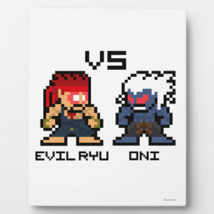 8bit Evil Ryu VS Oni Plaque