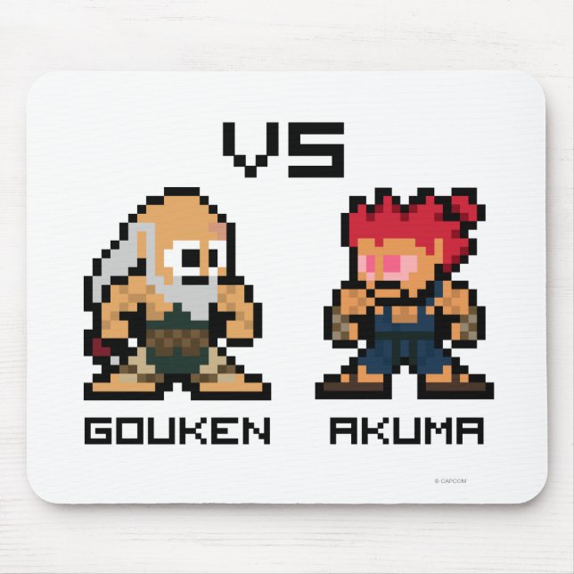 8bit Gouken VS Akuma Mouse Pad (Front)