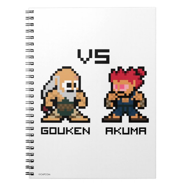 8bit Gouken VS Akuma Notebook (Front)