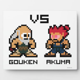 8bit Gouken VS Akuma Plaque
