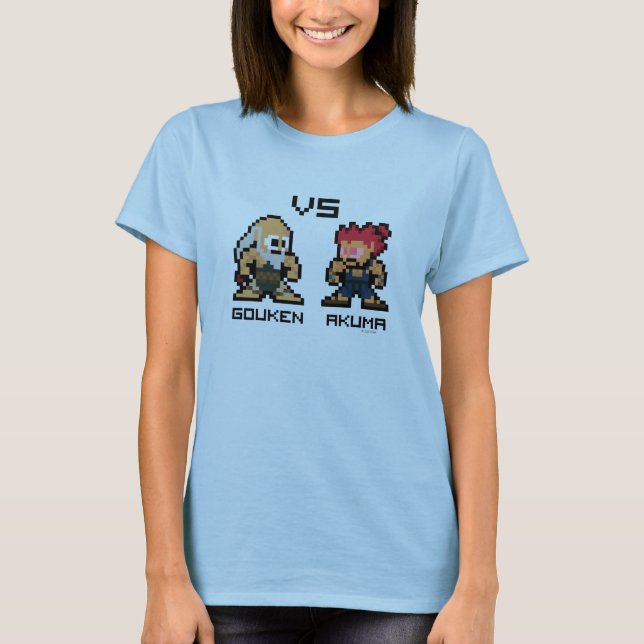 8bit Gouken VS Akuma T-Shirt (Front)
