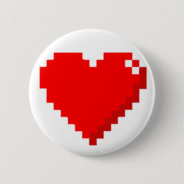 8bit Heart Button (Front)