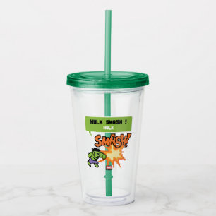 8Bit Hulk Attack - Hulk Smash! Acrylic Tumbler