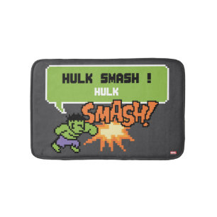 8Bit Hulk Attack - Hulk Smash! Bath Mat