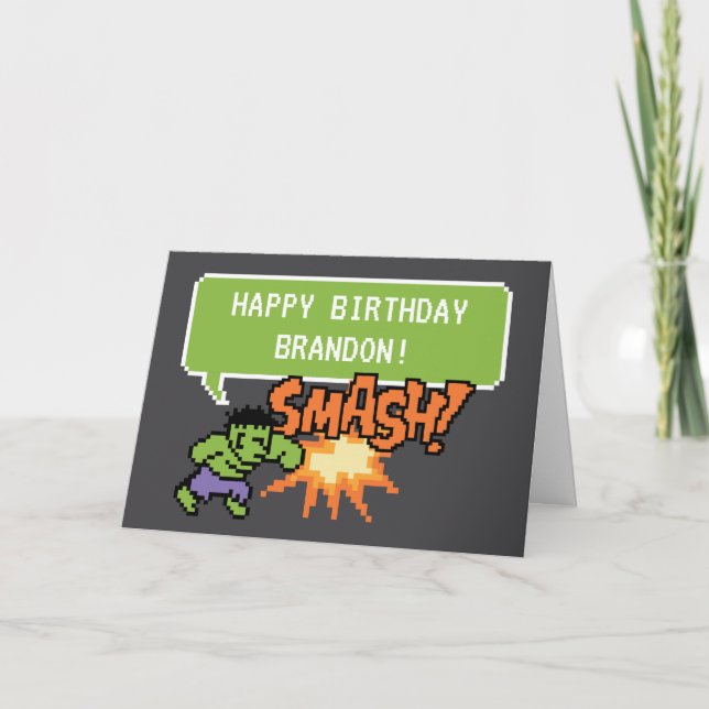 8Bit Hulk Attack - Hulk Smash! Card (Front)