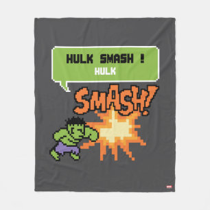 8Bit Hulk Attack - Hulk Smash! Fleece Blanket
