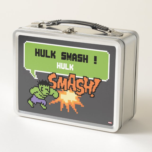 8Bit Hulk Attack - Hulk Smash! Metal Lunch Box (Front)