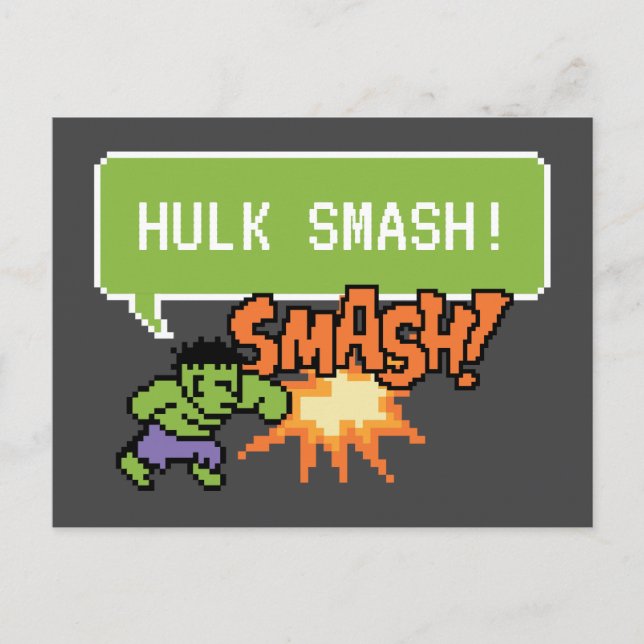 8Bit Hulk Attack - Hulk Smash! Postcard (Front)
