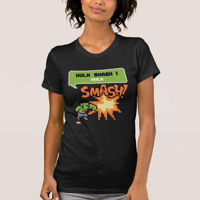 8Bit Hulk Attack - Hulk Smash! T-Shirt (Front)