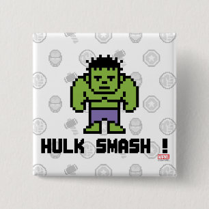 8Bit Hulk - Hulk Smash! 2 Inch Square Button