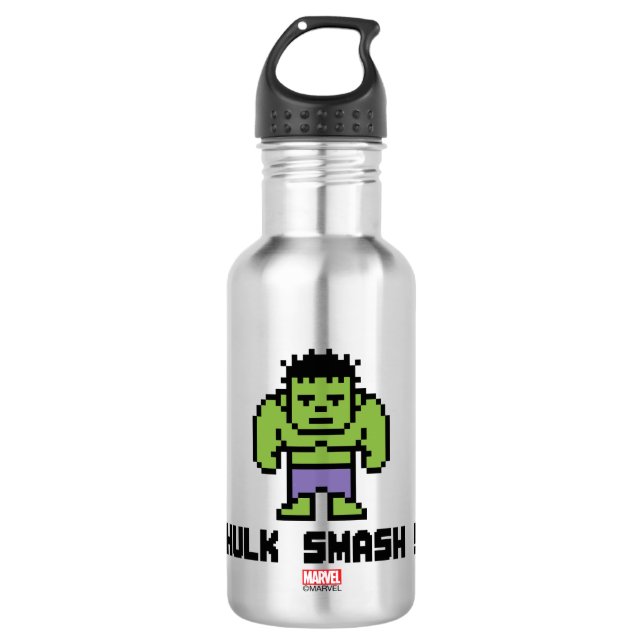 8Bit Hulk - Hulk Smash! 710 Ml Water Bottle (Front)