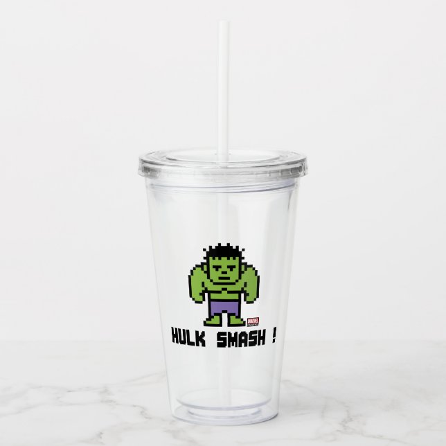 8Bit Hulk - Hulk Smash! Acrylic Tumbler (Front)