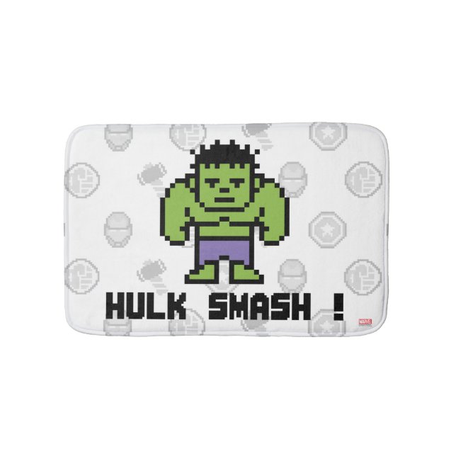 8Bit Hulk - Hulk Smash! Bath Mat (Front)